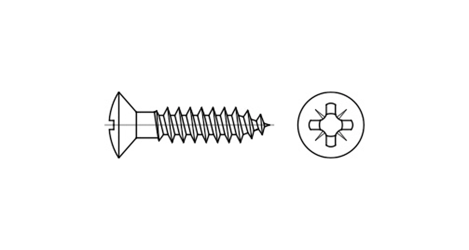 ART 9049 brass Screw with semi-countersunk head PZ креслення