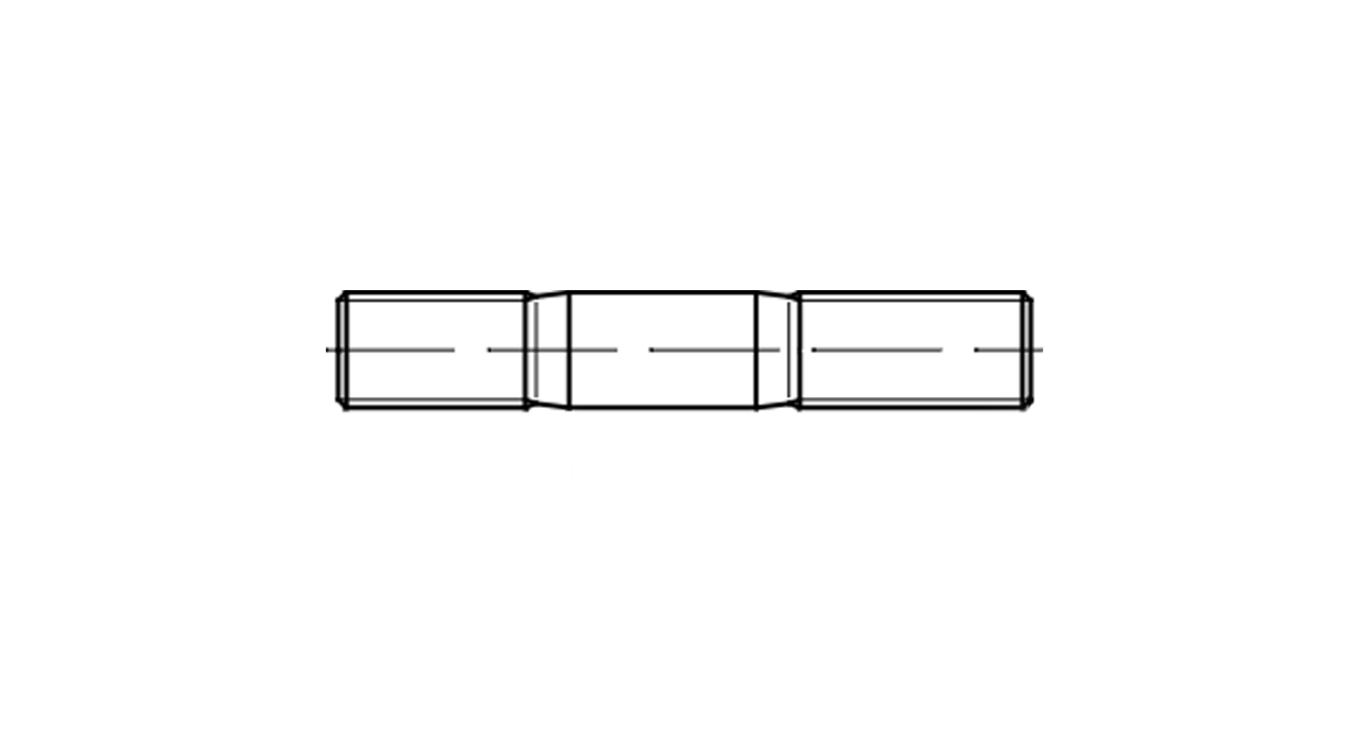 DIN 835 8,8 threaded Pin with 2D tolerance креслення