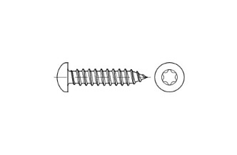 Self-tapping screw DIN 7981-C M5,5x38 zinc TX25 креслення