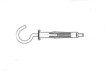 AN 253-C zinc Anchor MOLLY with open ring креслення