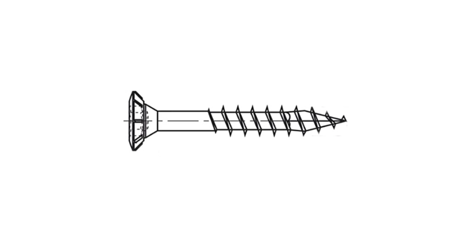 ART 88189 wirox Schraube für Beschläge in Holzprofilen mit Senkkopf PZ SPAX креслення