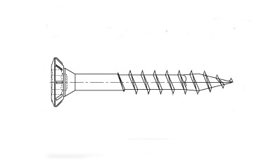 ART 88189 wirox Шуруп для фурнітури в дерев'яних профілях з потайною головкою PZ SPAX креслення