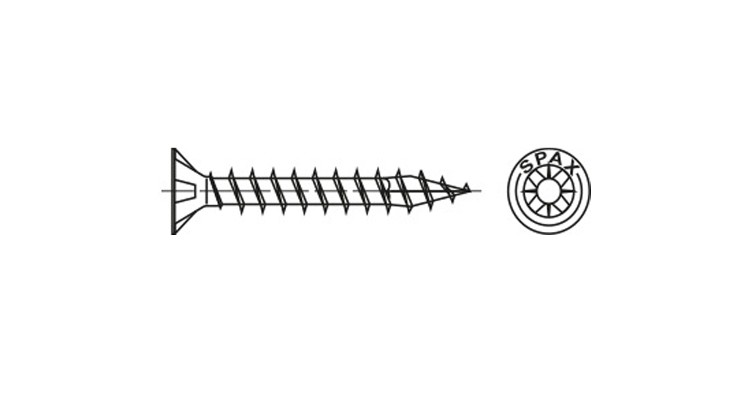 ART 88099 wirox Шуруп c потайной головкой PZ SPAX креслення