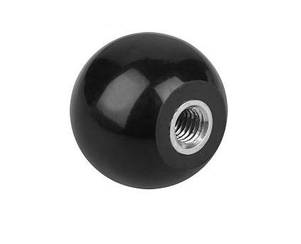 DIN 319-E zinc Spherical handle with threaded insert