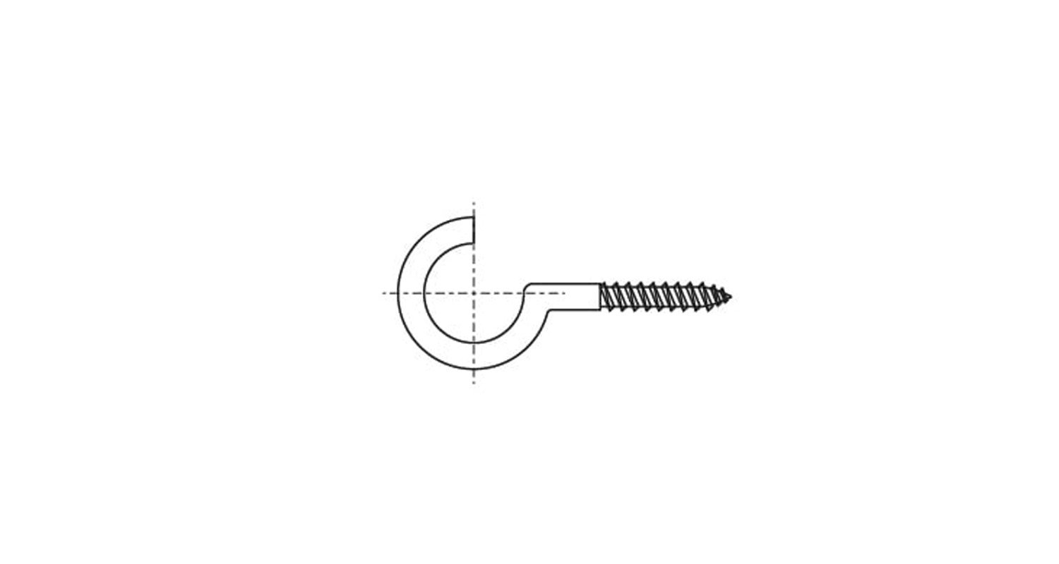 AN 509 Zink Schraube mit Haken креслення