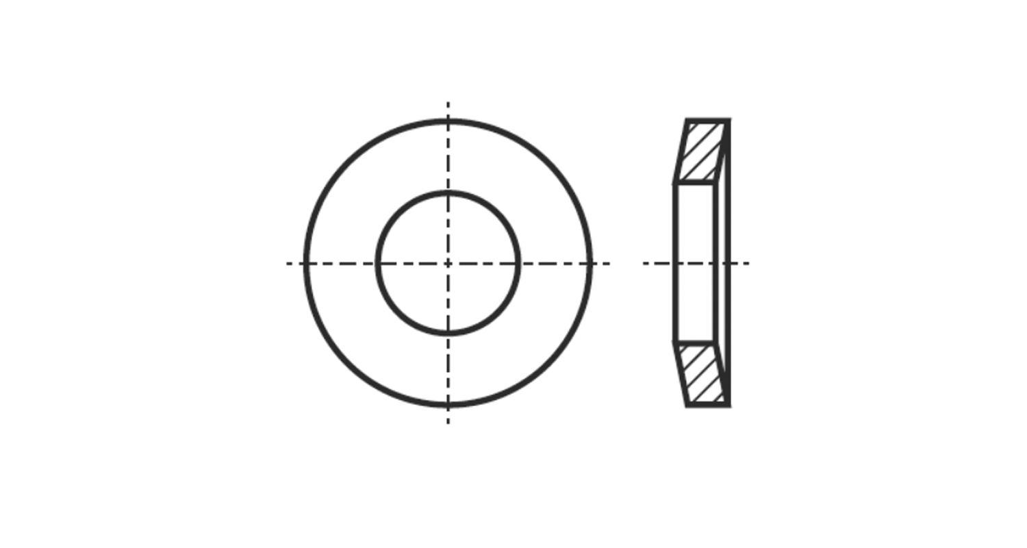 AN 130 zinc mechanical Schnorr plate spring washer креслення