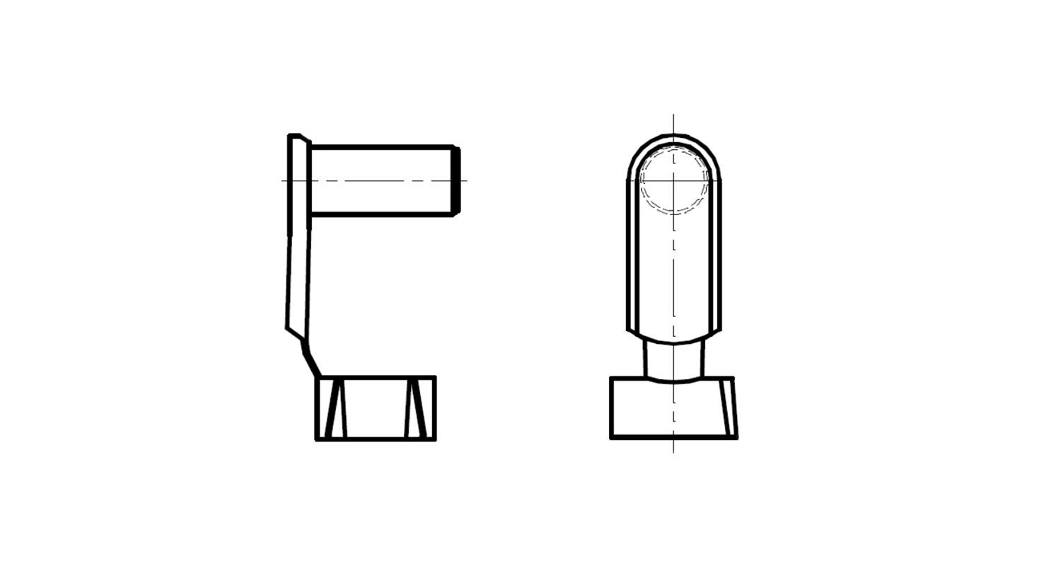 AN 124 zinc Pin with spring guard креслення