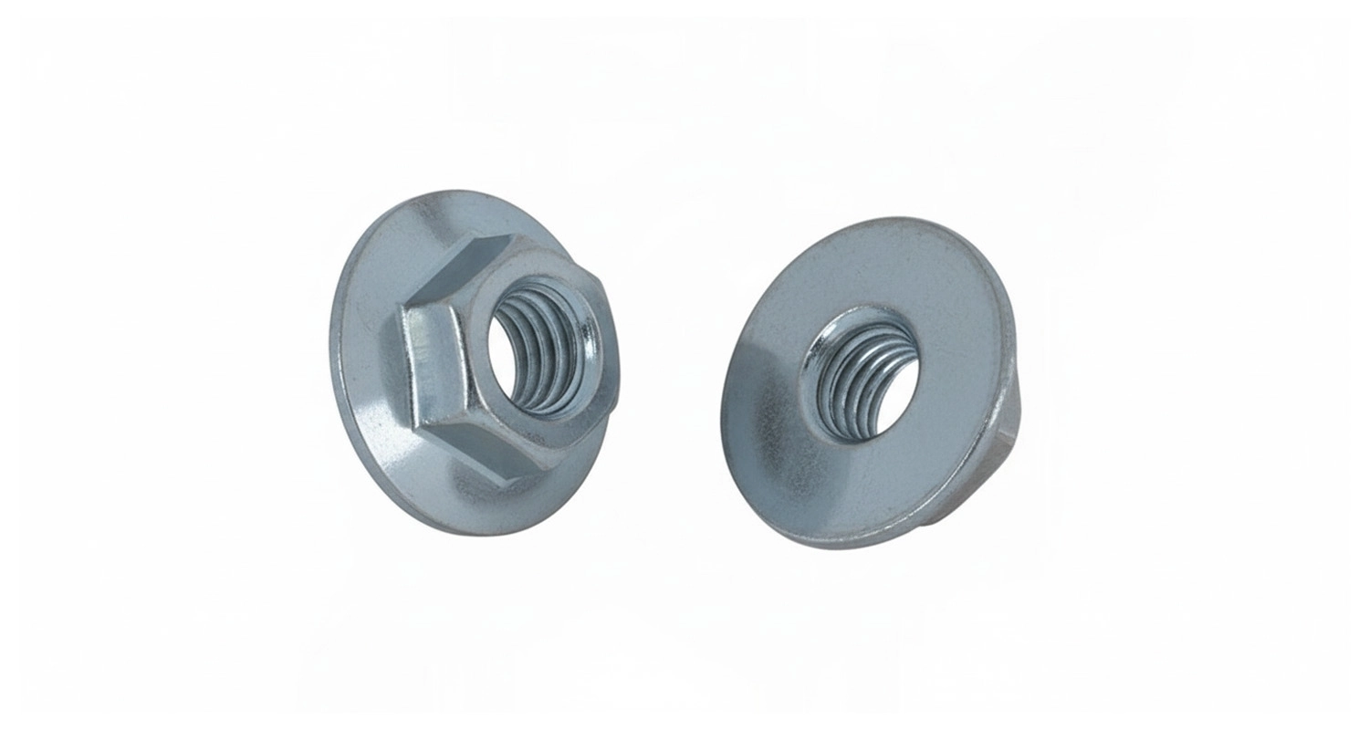 AN 608 zinc Hex nut with flange for profiles
