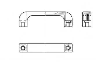 AN 551 polyamide Handles with through holes креслення