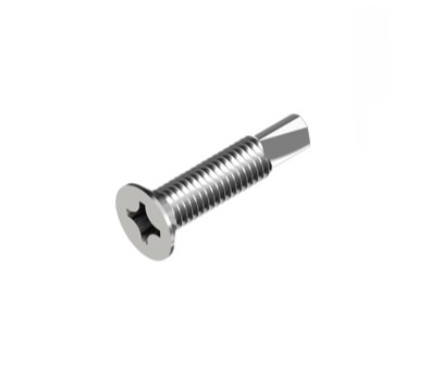DIN 7504-Wr zinc self-tapping Screw with countersunk head and window drill with notches