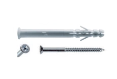 Дюбель HTV 6x60  нейлоновий рамний та шуруп 4x65 з потайною головкою цинк G&B