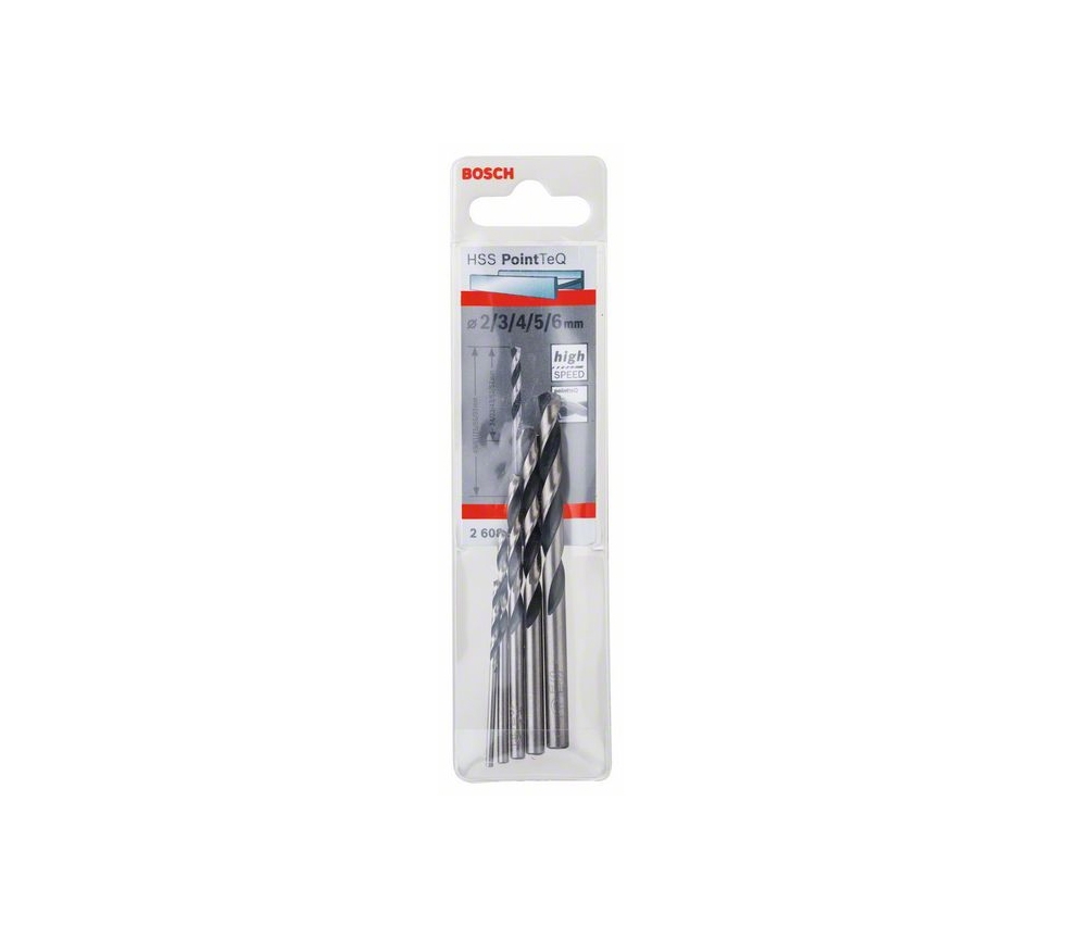 Bausatz Bohrer HSS PointTeQ 5 Stücke D2-6 BOSCH креслення