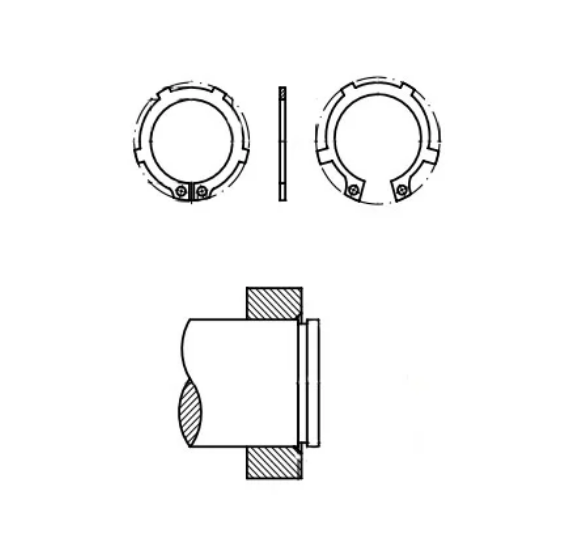 Ring stoppen DIN 983 M50x2 креслення