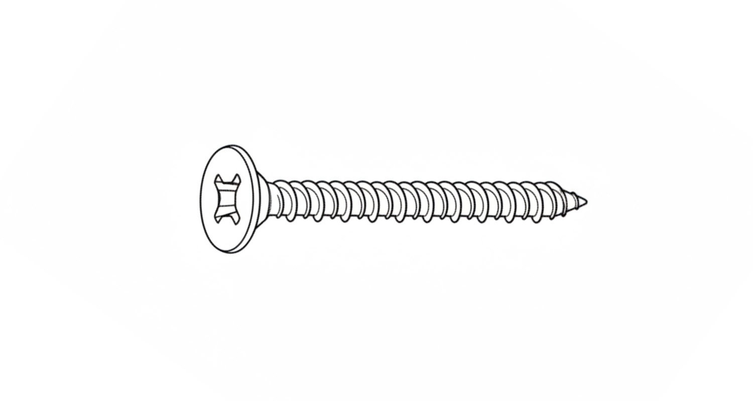 Selbstschneidend WS HI-LO d4,3х38 d=7,5 Zink PH2 креслення