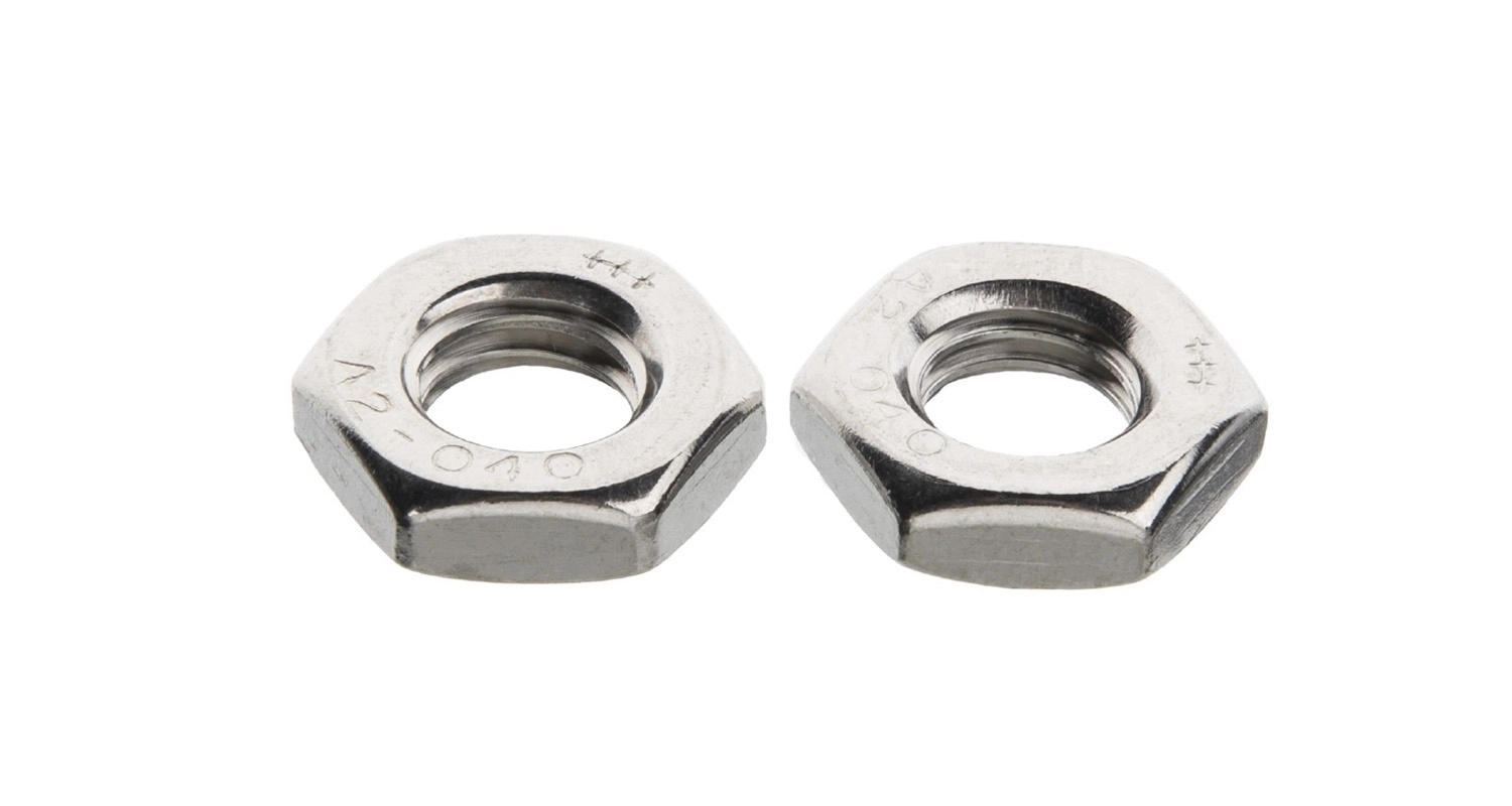 Nut DIN 439 M5 A2 the left carving