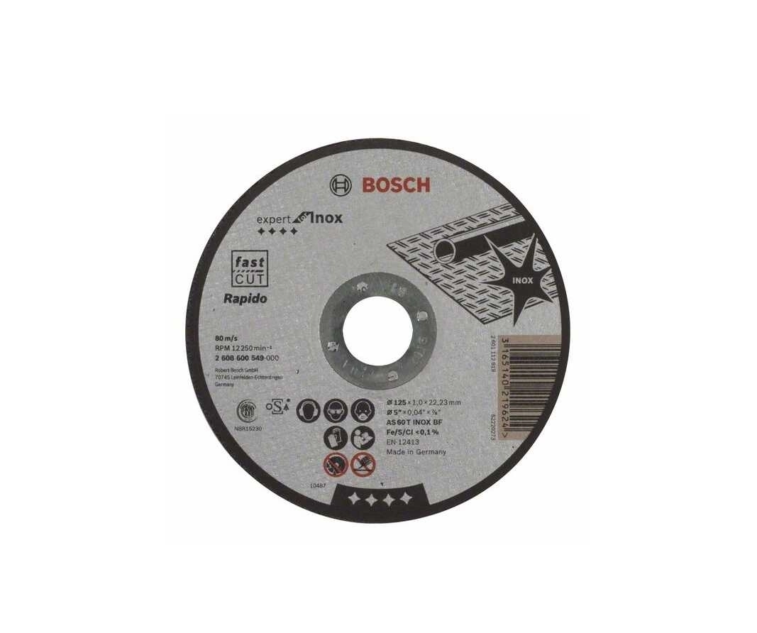 Відрізний круг Expert for INOX 76 x 1 x 10 мм для GWS 12V-76, прямий BOSCH