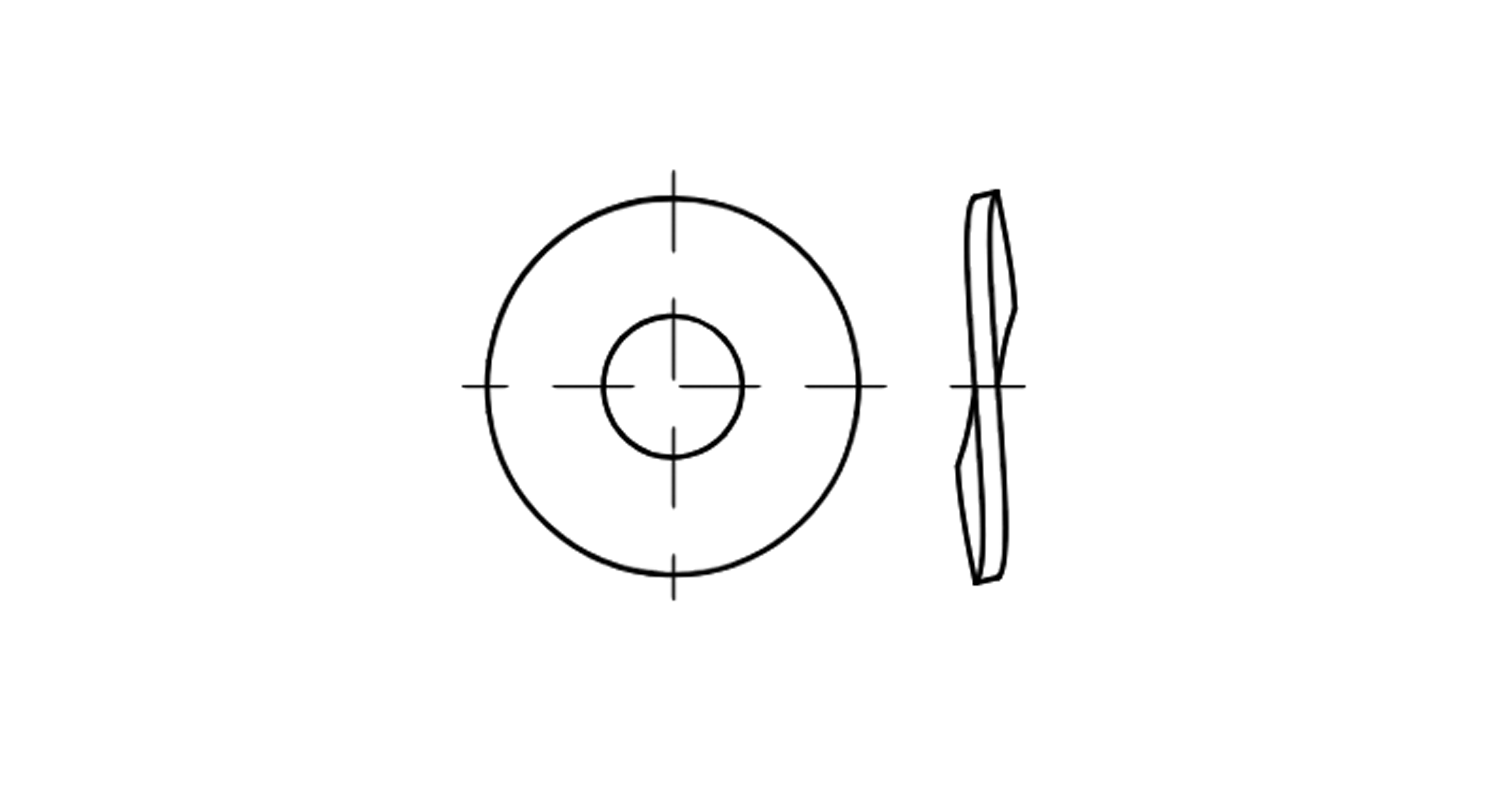DIN 137 B Шайба пружинна хвиляста креслення