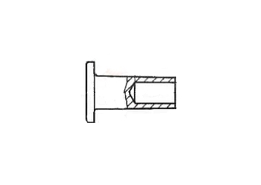 DIN 7338-B copper Self-tapping rivet, hollow body with flat head креслення