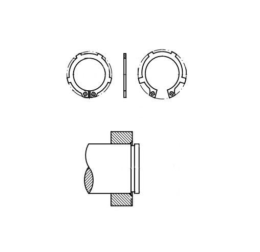 Кольцо стопорне DIN 983 M20x1,2 креслення