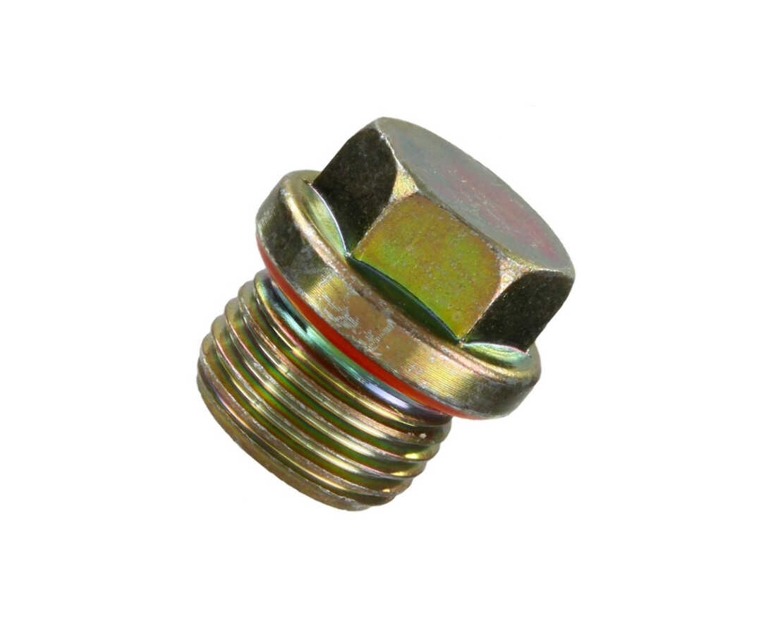 DIN 5586 zinc yellow Threaded plug with hexagonal head and flange