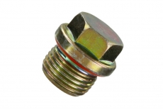 DIN 5586 zinc yellow Threaded plug with hexagonal head and flange - Інтернет-магазин Dinmark