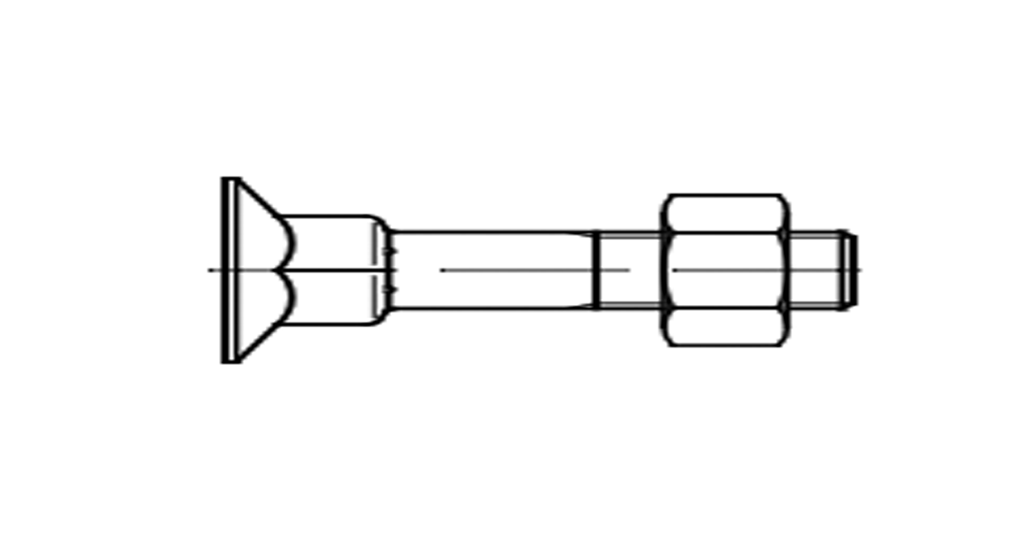 DIN 605 4.6 countersunk head Bolt and nut креслення