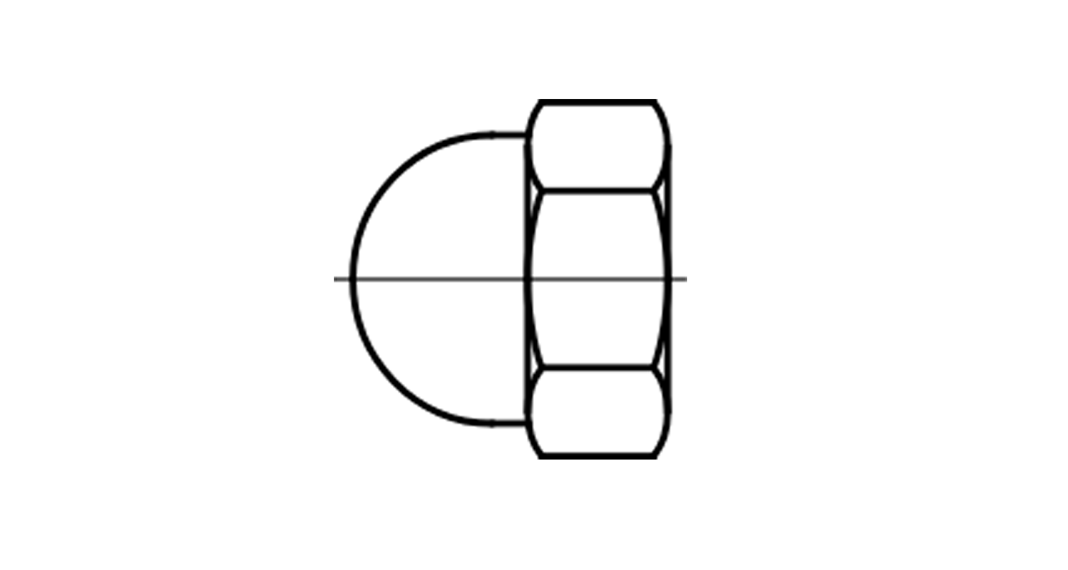 AN 283 polyamide Gray plastic cap креслення