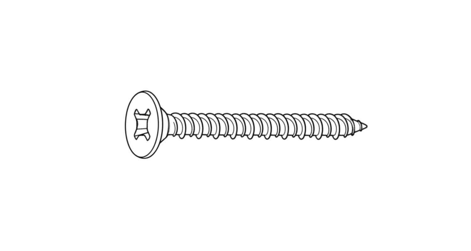 WS HI-LO цинк Саморез с потайной головкой PH для ПВХ креслення