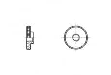 DIN 467 А1 Гайка с накаткой