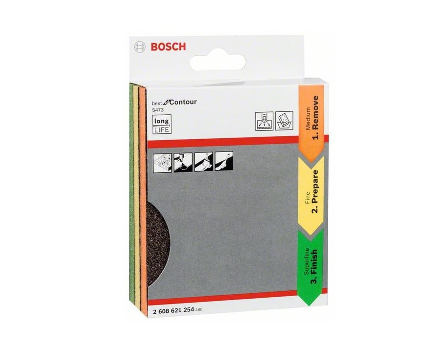 Schwamm 98x120x13mm Best for Contour Medium BOSCH креслення