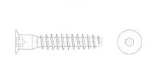 ART 034.01 Screw confirmat with hidden head - Інтернет-магазин Dinmark