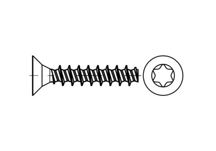 Selbstschneidend EB 89700 P d2,2x12 A2  torx креслення