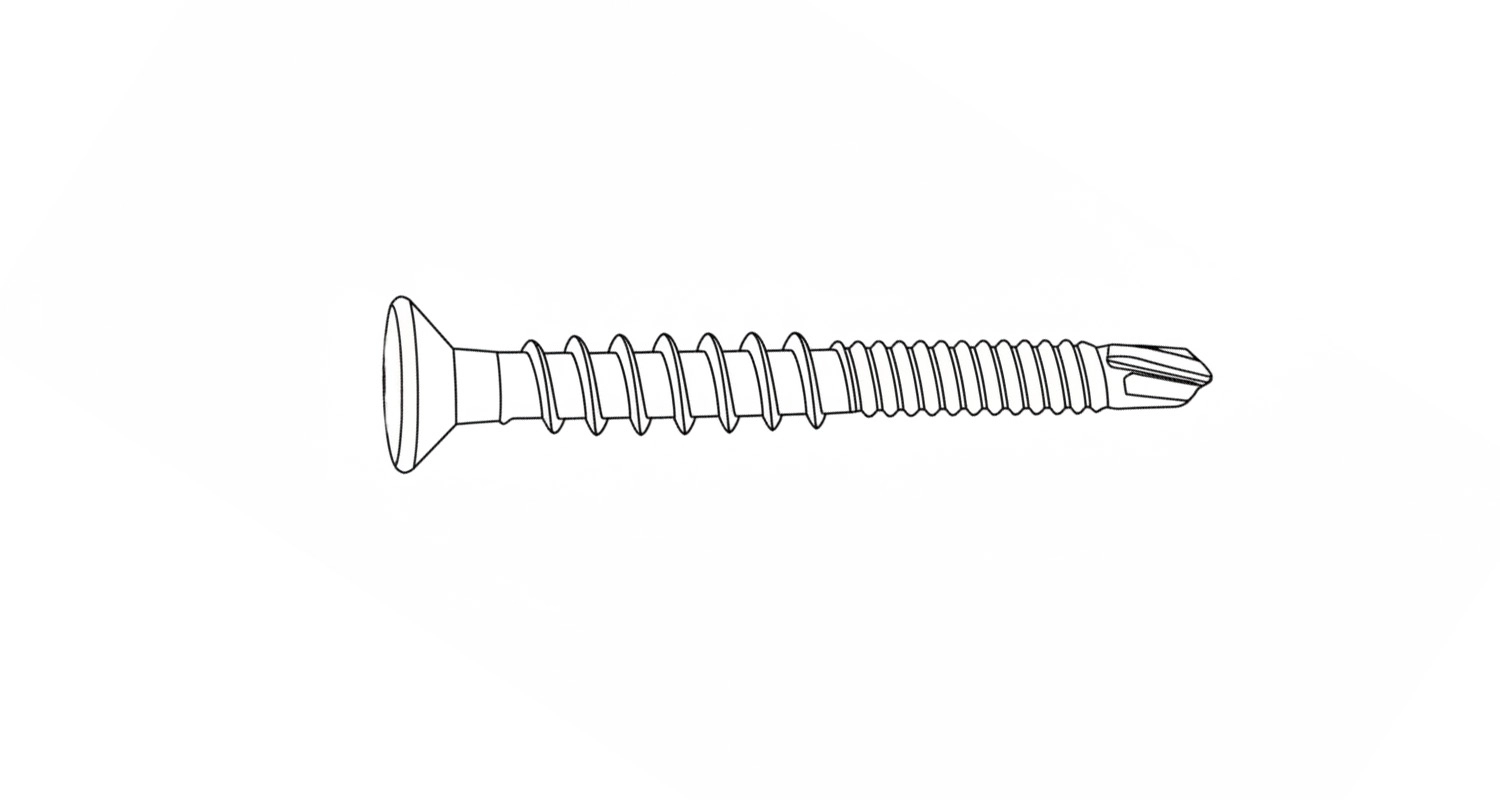 Selbstschneidend DIN 7504-WSd d4,3/М3,5x35 Zink PH2 креслення
