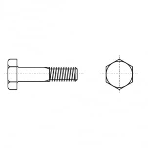 Bolzen DIN 6914/EN 14399-4 M24x80 10,9 HV Fram креслення