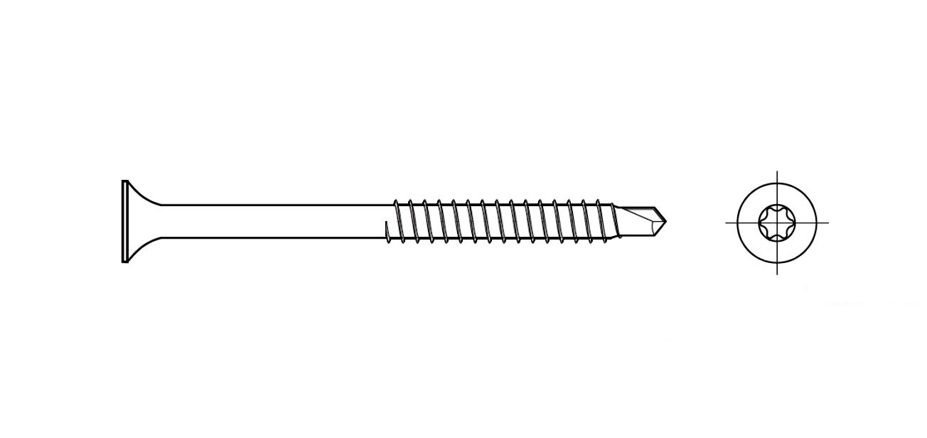 Selbstschneidend RUSPERT d4,8х160 TX креслення