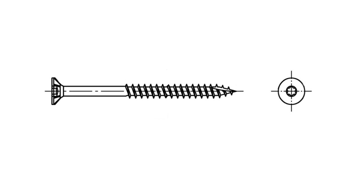Schraube ART 9147 d3x40/24 A2 TX10 креслення