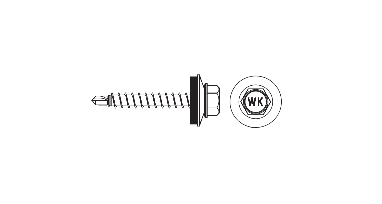 Selbstschneidend WM d4,8х25 RAL 9010 Wkret-Met креслення