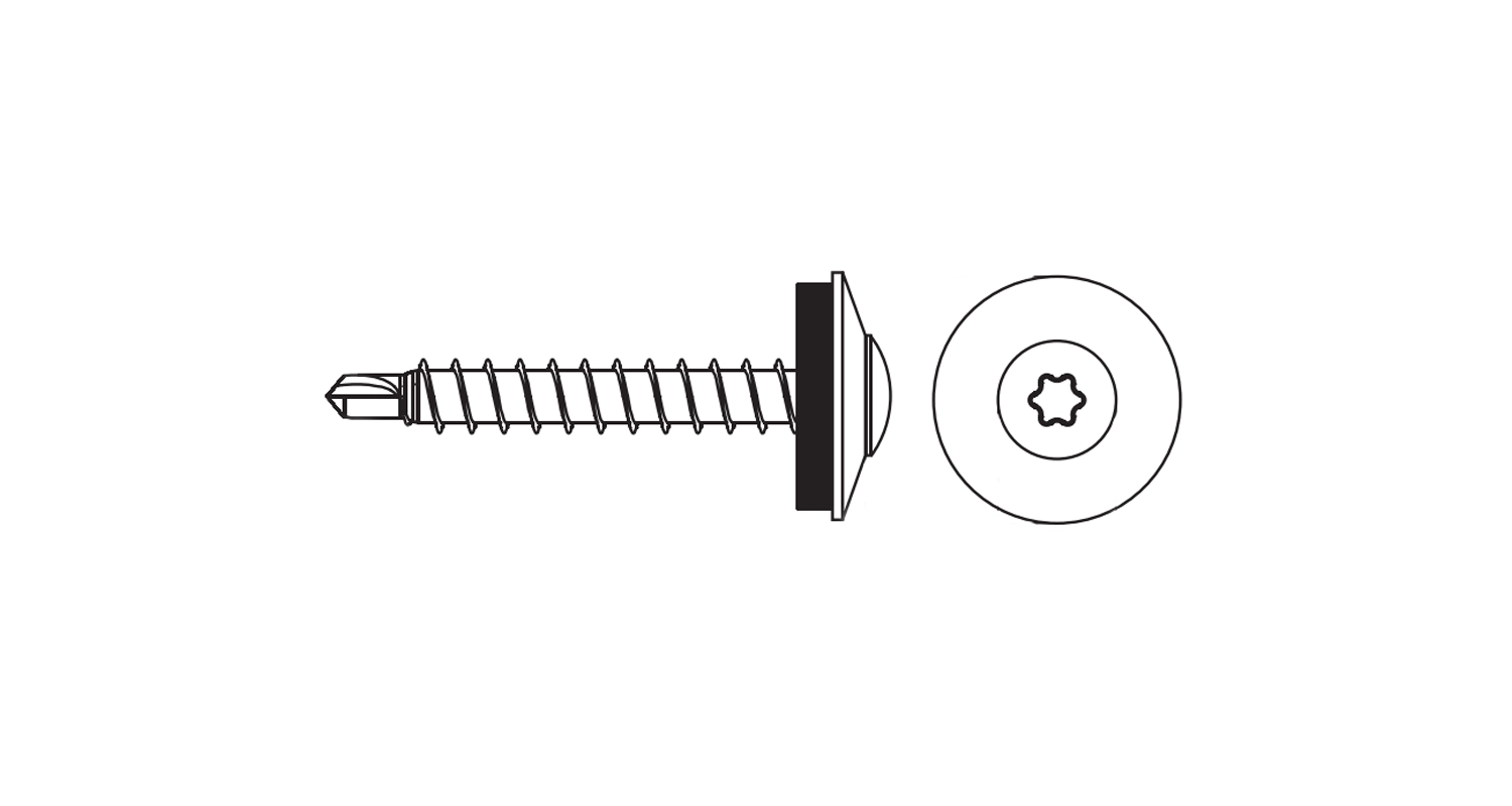 Selbstschneidend WDD d4,8х35 RAL 3009 Wkret-Met креслення