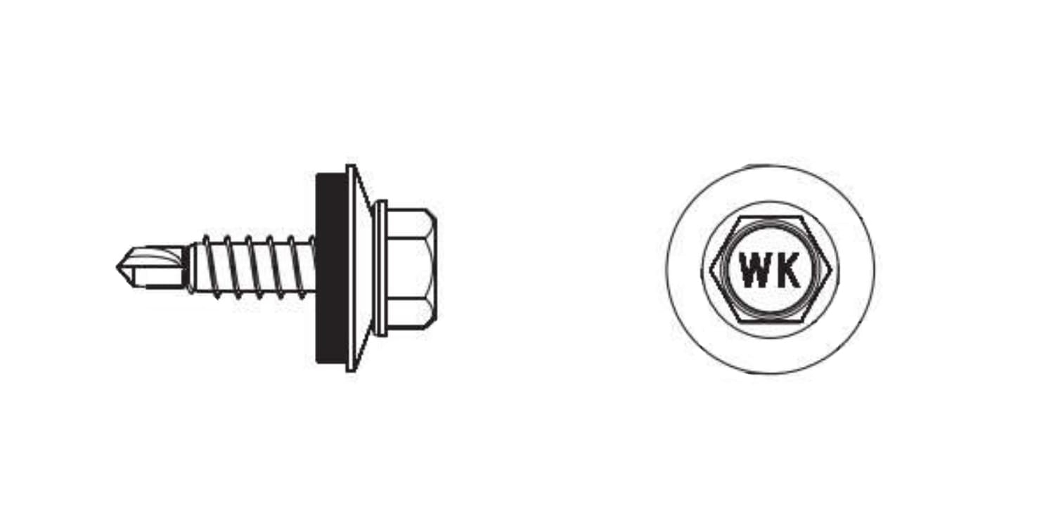 Selbstschneidend WSBP d4,8х25 RAL 9003 Wkret-Met креслення
