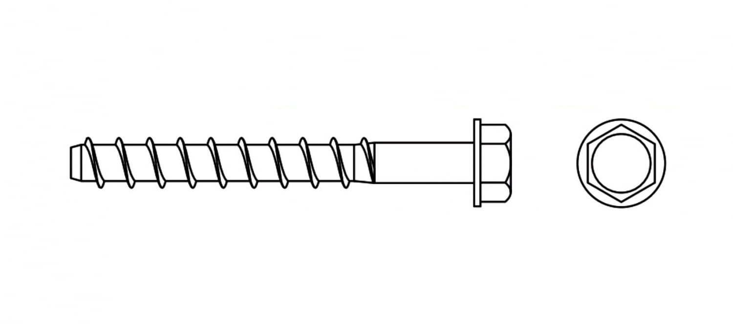 Schraube WDBLS d9,9x60 Wkret-Met креслення