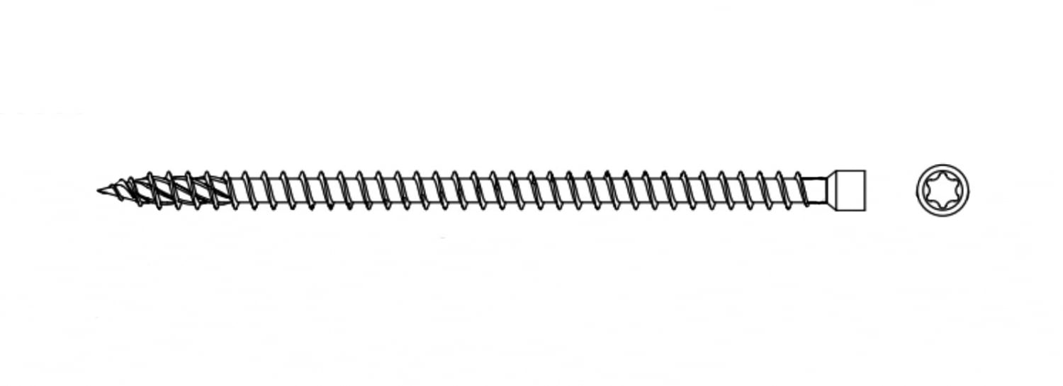 Schraube WKFC d10x550 Zink Wkret-Met креслення
