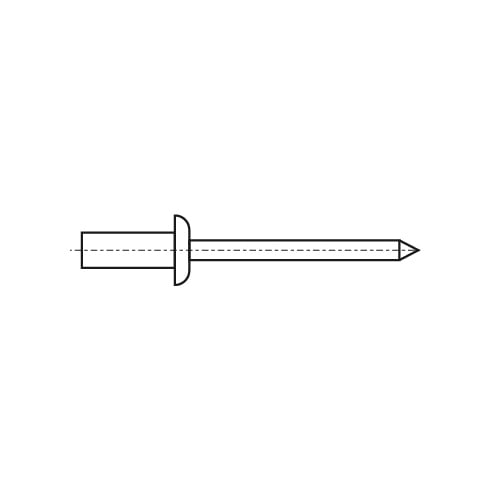 ISO 16585 A2/A2 Заклепка витяжна герметична з плоским буртиком Bralo креслення