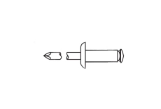 Заклепка чотирипелюсткова M4,2x9 St/St Bralo