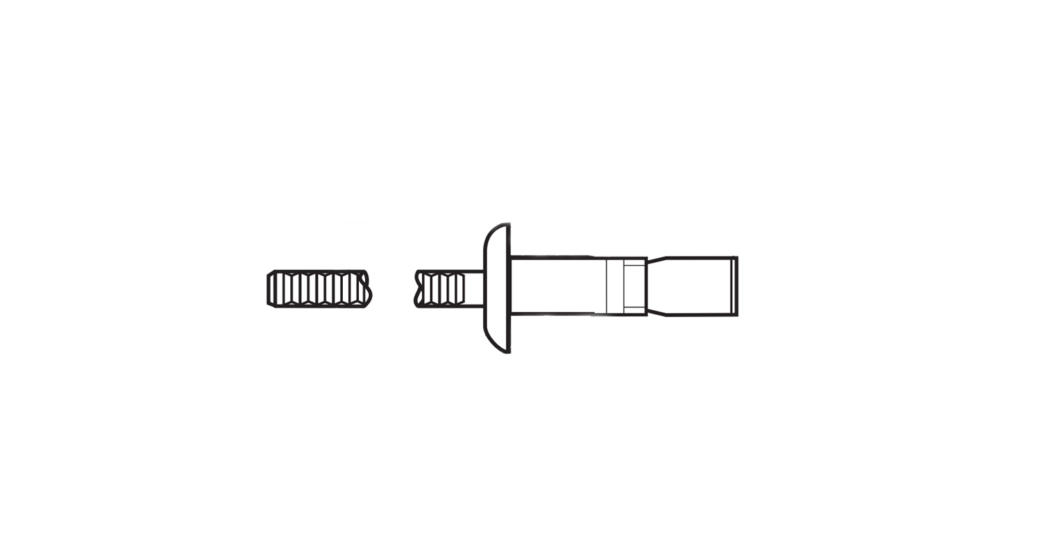 Заклепка конструкційна M6,5x16,5 A4/A4 Bralo креслення