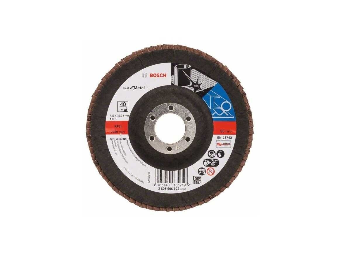 Petal grinding wheel X571 Best for Metal 180 mm K40 кут. BOSCH - Інтернет-магазин Dinmark