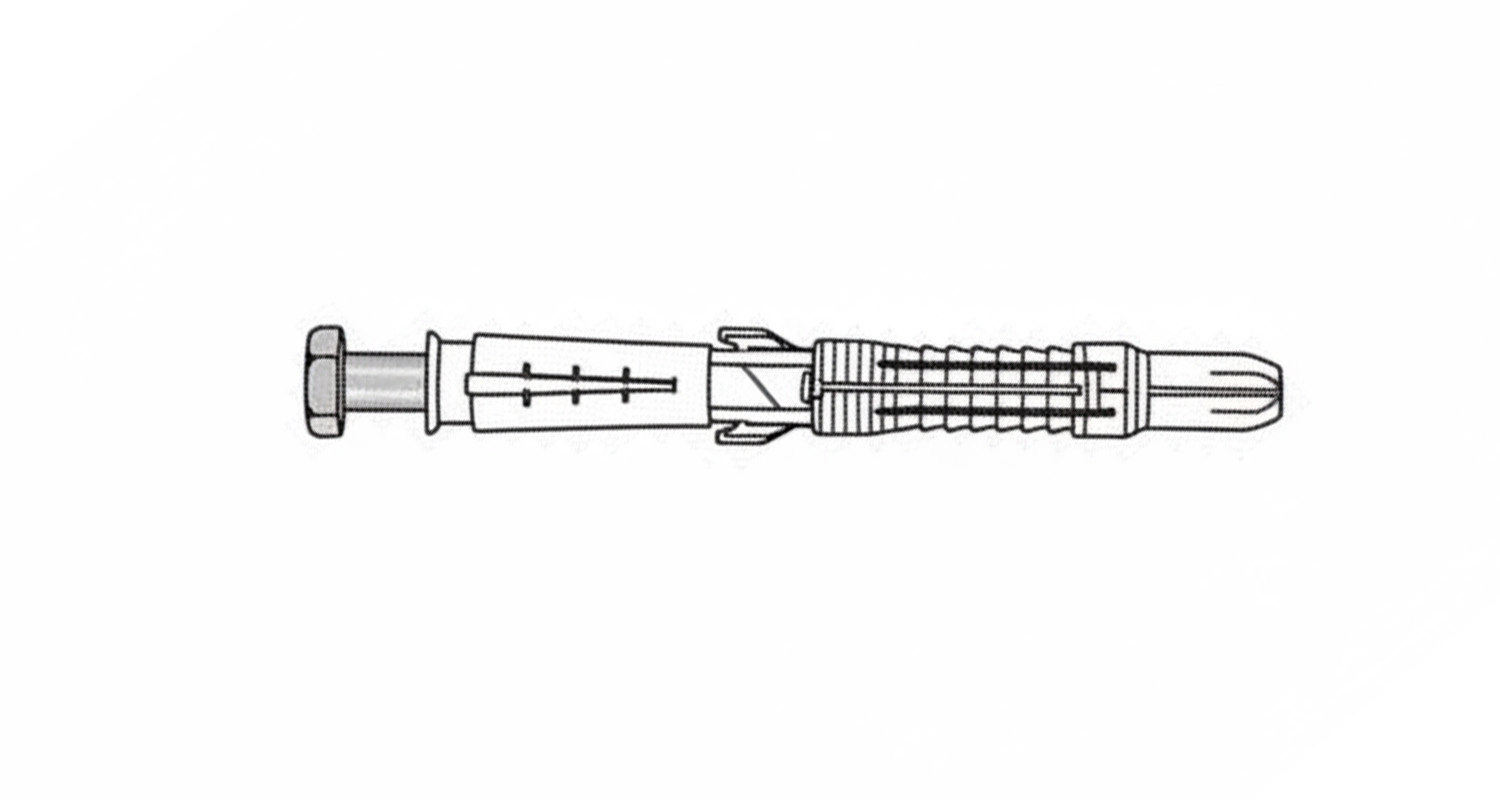 Анкер T88-H нейлоновий та шуруп з шестигранною головкою креслення
