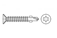 DIN 7504-P zinc Self-tapping screw with hidden head and drill torx - Інтернет-магазин Dinmark