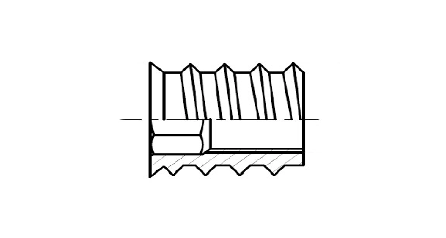 AN 422 zinc yellow Threaded coupling for wood креслення