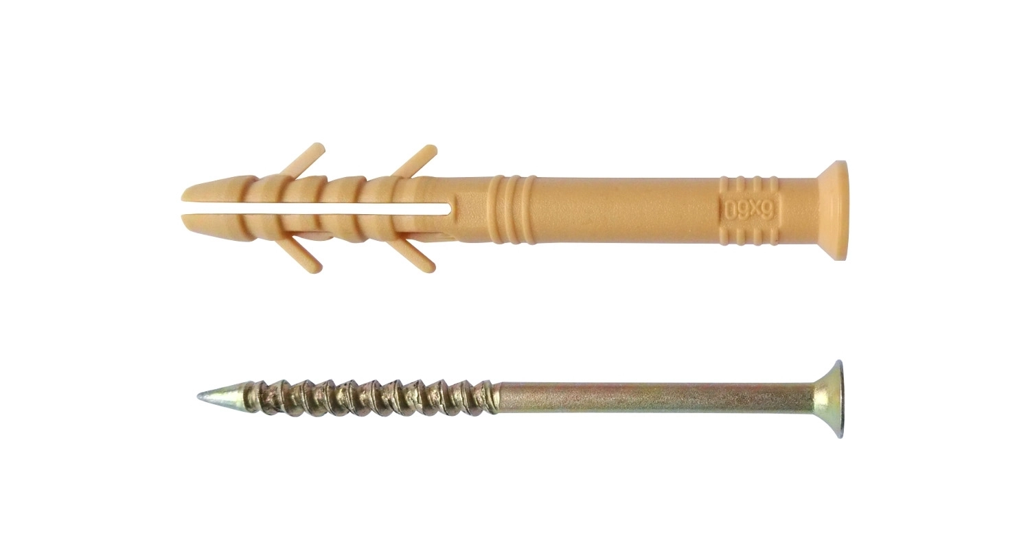 Дюбель CM-cе 6х40 з  потайним буртиком швидкого монтажу поліпропілен