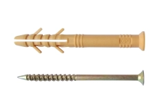 Дюбель CM-cе 6х40 з  потайним буртиком швидкого монтажу поліпропілен